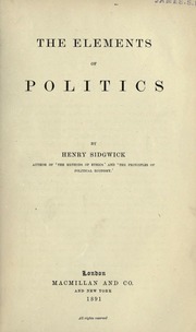 Cover of edition elementspoliti00sidguoft