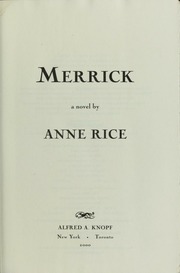 Cover of edition merricknovel00rice