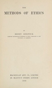 Cover of edition methodsofethics0000sidg