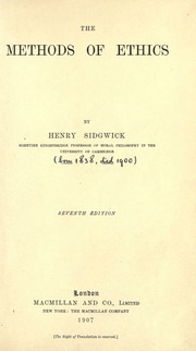 Cover of edition methodsofethics00sidgiala