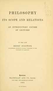 Cover of edition philosophyitssco00sidg