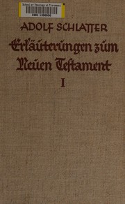 Cover of: Erläuterungen zum Neuen Testament