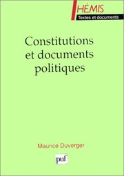 Cover of: Constitutions et documents politiques