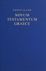 Cover of: Nestle-aland Novum Testamentum Graece