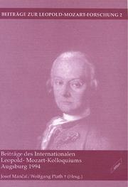 Beiträge des Internationalen Leopold-Mozart-Kolloquiums Augsburg 1994 by Internationales Leopold-Mozart-Kolloquium (1994 Augsburg, Germany)