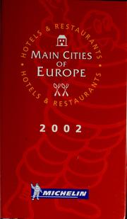 Cover of: Main cities of Europe 2002: hotels & restaurants