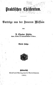 Cover of: Praktisches Christentum: Vorträge aus der inneren mission