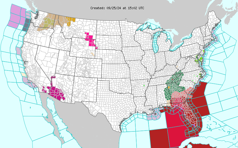 Weather Warnings Map of the United States