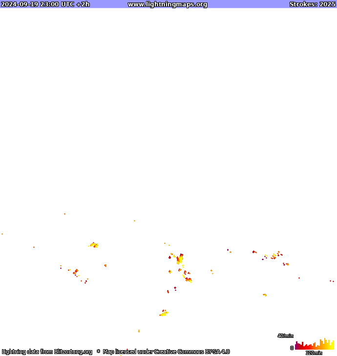 Lightning map Europe 2024-09-20 (Animation)