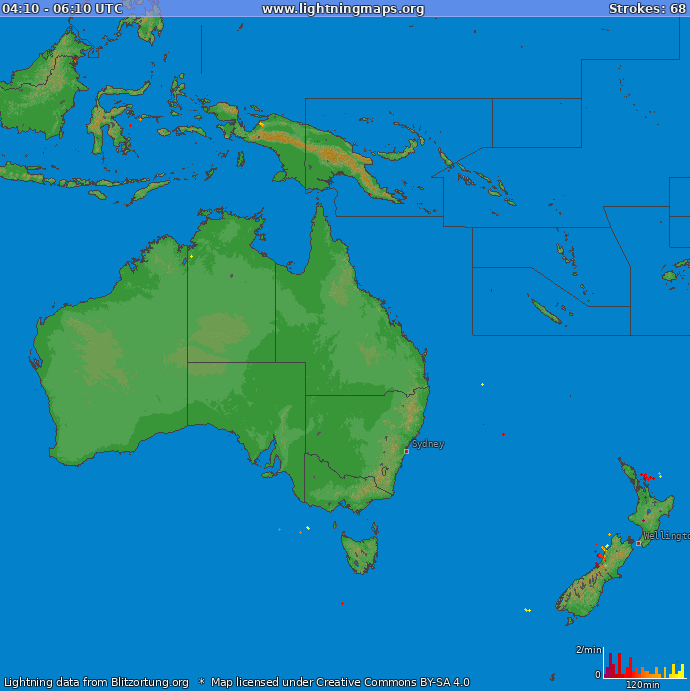 Salamakartta Oceania 2024-09-20 07:04:08 UTC