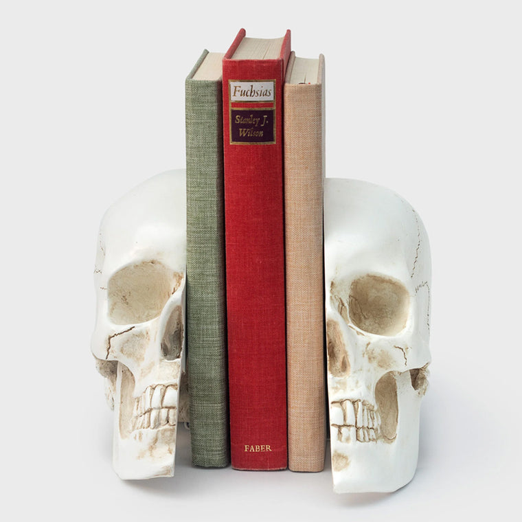 Skull Bookend Pair