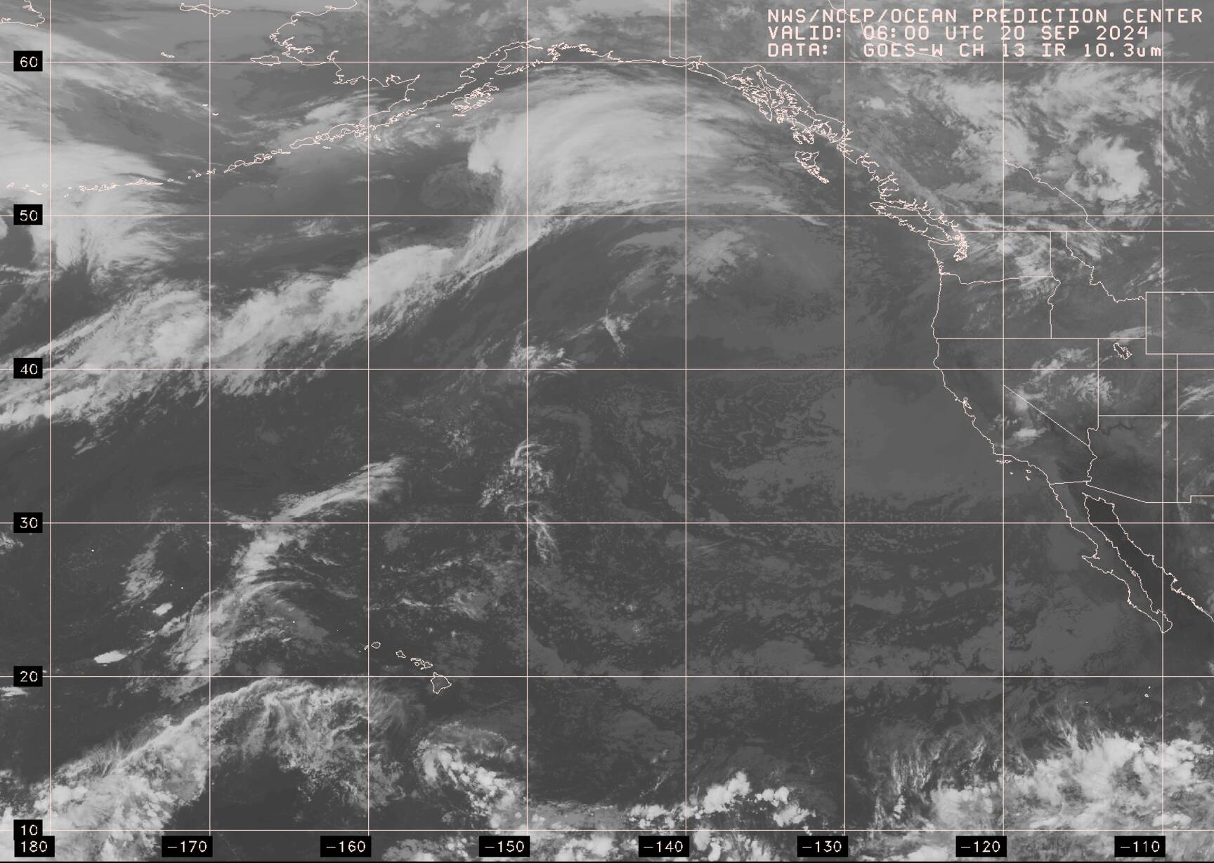 East Pacific satellite image