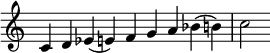  {
\override Score.TimeSignature #'stencil = ##f
\relative c' {
  \clef treble \time 9/4
  c4 d es( e) f g a bes( b) c2

} }
