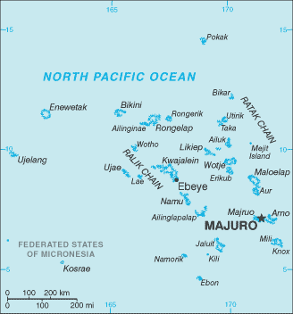 Mappa delle Isole Marshall