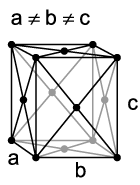 Orthohombic, face-centered