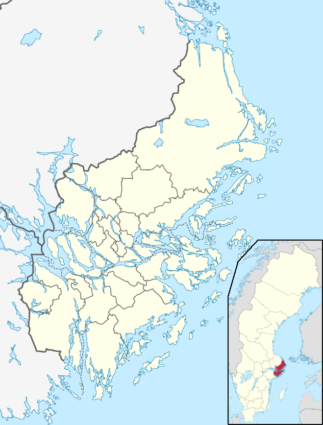 Map of the Stockholm region with Olympic venues marked