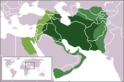 حدود تقريبية لبلاد فارس سنة 400م.