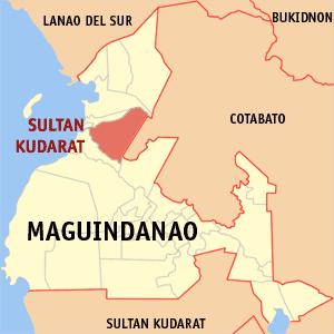 Mapa sa Maguindanao nga nagpakita sa nahimutangan sa Sultan Kudarat.