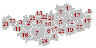 Mapa dels municipis de Brabant Való