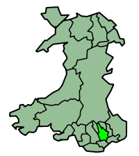 Kaart van Caerphilly Caerffili