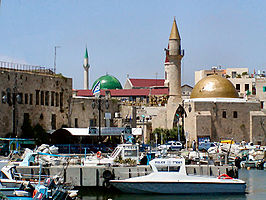 De oude stad van Akko, vanaf de haven