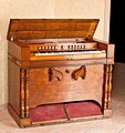 Flattop harmonium (c. 1865) by Alexandre Debain, a French inventor of the harmonium (patented in 1842)[47]