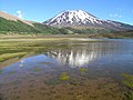 El volcán en verano de 2004, cara norte.