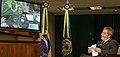 President Lula during a videoconference with the Brazilian astronaut