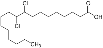 Struktur von 9,10-Dichlorstearinsäure