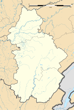 Mapa konturowa Jury, blisko centrum na dole znajduje się punkt z opisem „Largillay-Marsonnay”