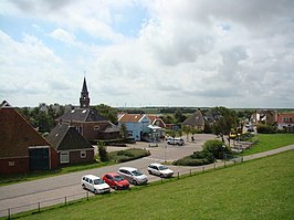 Uitzicht op Zurich vanaf de dijk