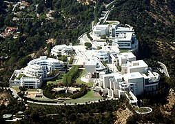 Vue aérienne du Getty Center.