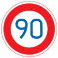 속도제한(90 km/h)