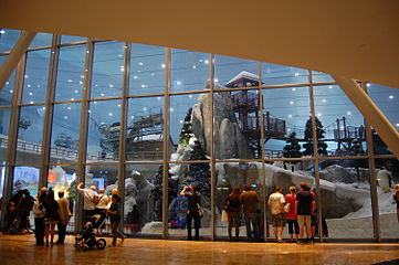 Ski Dubai slope from inside Mall of Emirates in 2011