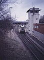 Blick von Süden, rechts das Stellwerk Plw, 1986