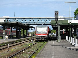 Baureihe 628 am Hausbahnsteig