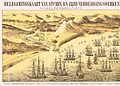 Gravure de 1874 représentant le blocus naval d'Aceh par les Néerlandais