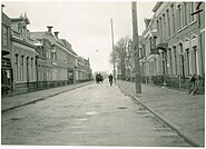 Het westelijkste deel van de Rabenhauptstraat rond 1927 met op de achtergrond het nog onbebouwde gebied rond de latere Parkweg.