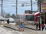 移転前の構内（2009年2月、当時の駅名は新富山）