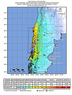 震源付近の地図