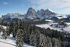 Die Seiser Alm vom Pizberg gesehen