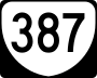 State Route 387 marker