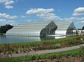 A modern glasshouse in RHS Wisley