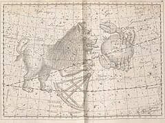 ヨハン・ボーデ『ウラノグラフィア (Uranographia)』(1801) に描かれたかに座。