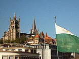 Kathedrale Notre-Dame in Lausanne; früher Bischofssitz, seit der Reformation evangelisch-reformierte Hauptkirche der Stadt