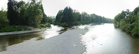 Die Mündung von Glatt und Uze bei Oberbüren