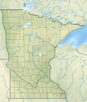 Map showing the location of Glacial Lakes State Park