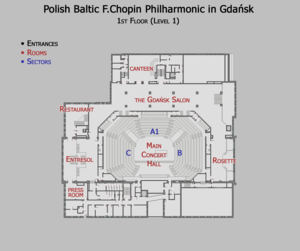 Philharmonic 1st level floor map