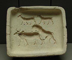 Molde de terracota procedente de Mari (comienzos del II milenio a. C.)