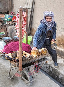 Venedor de carn de cabra a Kabul